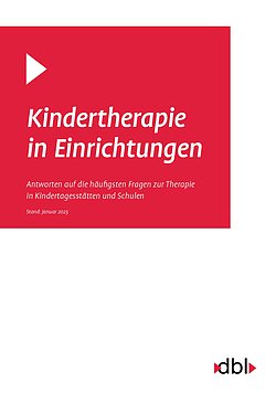Broschüre ''Kindertherapie in Einrichtungen'' (korrigierte Auflage)